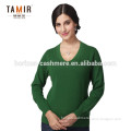 Women High Quality Cashmere Sweater Pullover, Women Plain Green Pullover Sweater